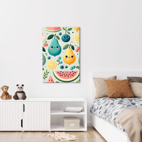 OBRAZ BAREVNÉ OVOCE PRO DĚTI - DĚTSKÉ OBRAZY - OBRAZY