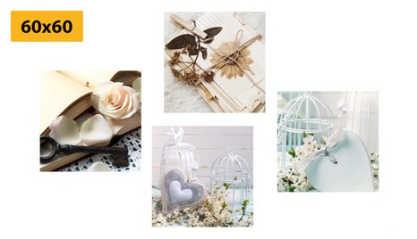 SET OBRAZŮ LUCERNY V ZAJÍMAVÉ KOMBINACI - SESTAVY OBRAZŮ - OBRAZY