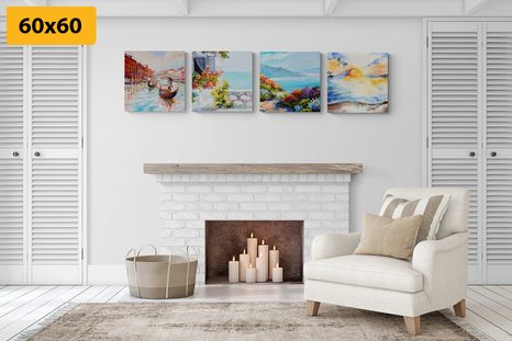 SET DI QUADRI – PAESAGGIO DIPINTO - COLLEZIONI DI QUADRI - STAMPE E QUADRI