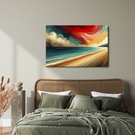 OBRAZ PÍSČITÉ PLÁŽE A MODRÝCH VLN - OBRAZY MOŘE A PLÁŽ - OBRAZY