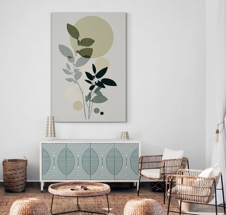 OBRAZ ROSTLINKY V BOHO PROVEDENÍ - OBRAZY STROMY A LISTY - OBRAZY