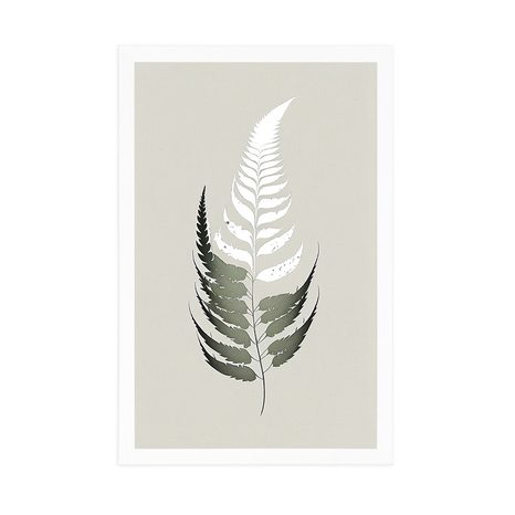 POSTER FRUNZĂ DIN FERIGĂ MINIMALISTĂ - BOTANICE - POSTERE