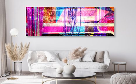 OBRAZ TEXTUROVANÉ GEOMETRICKÉ PRVKY - POP ART OBRAZY - OBRAZY