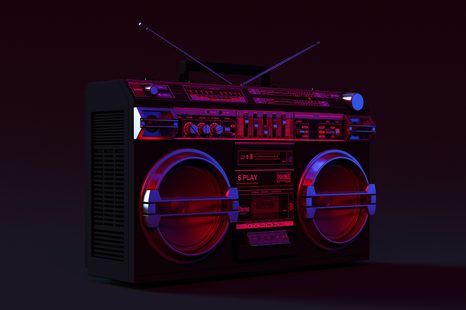 SELBSTKLEBENDE FOTOTAPETE DISCORADIO AUS DEN 90ER JAHREN - SELBSTKLEBENDE TAPETEN - TAPETEN