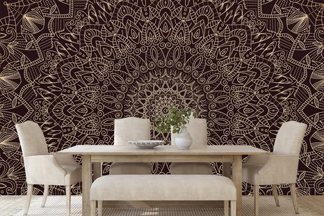 CARTA DA PARATI – MANDALA ORNAMENTALE DETTAGLIATA - CARTA DA PARATI FENG SHUI - CARTA DA PARATI