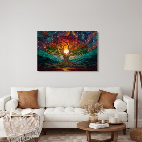 OBRAZ STROM ŽIVOTA V DUHOVÉ KRAJINĚ - OBRAZY STROMY ŽIVOTA - OBRAZY