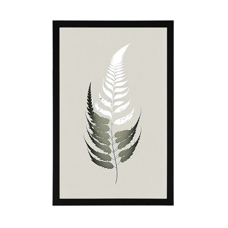 POSTER FRUNZĂ DIN FERIGĂ MINIMALISTĂ - BOTANICE - POSTERE