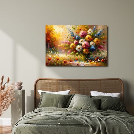 OBRAZ PESTROBAREVNÁ KYTICE - OBRAZY KVĚTŮ - OBRAZY