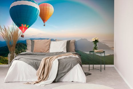 SAMOLEPÍCÍ FOTOTAPETA DOBRODRUŽSTVÍ NA BALÓNECH - SAMOLEPÍCÍ TAPETY - TAPETY