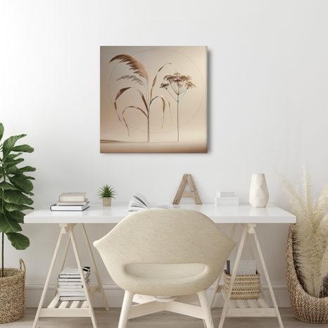 WANDBILD MINIMALISTISCHE GRÄSER - BILDER VON GRASHALMEN - BILDER