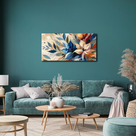 TABLOU COMPOZIȚIE FLORALĂ ABSTRACTĂ - TABLOU FLORI - TABLOURI