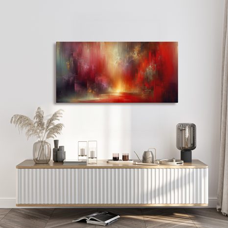 OBRAZ ZÁŘE V OHNIVÉM ABSTRAKTU - ABSTRAKTNÍ OBRAZY - OBRAZY