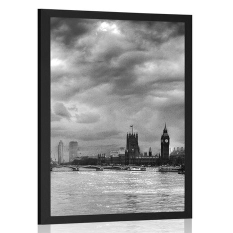 POSTER EINZIGARTIGES LONDON IN SCHWARZ-WEISS - SCHWARZ-WEISS - POSTER