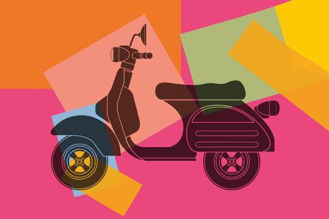 SAMOLEPÍCÍ TAPETA POP ART SKÚTR - SAMOLEPÍCÍ TAPETY - TAPETY