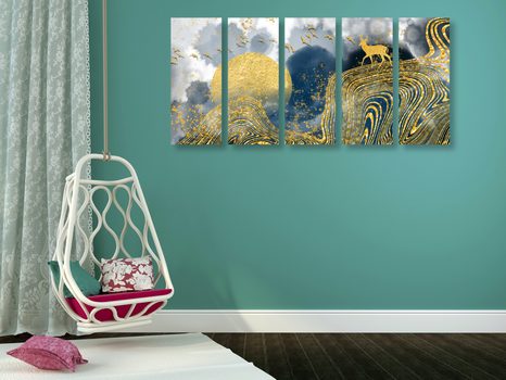 TABLOU 5-PIESE PEISAJUL MIRACULOS - TABLOURI ABSTRACTE - TABLOURI