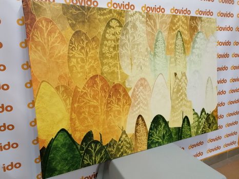 STAMPA SU TELA – ALBERI ASIMMETRICI VERDI - QUADRI DI NATURA E PAESAGGIO - STAMPE E QUADRI