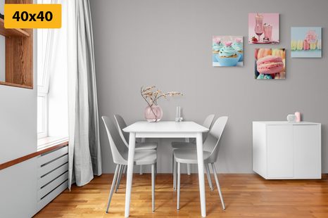 CANVAS PRINT SET FOR LOVERS OF SWEET TEMPTATION - SET OF PICTURES - PICTURES