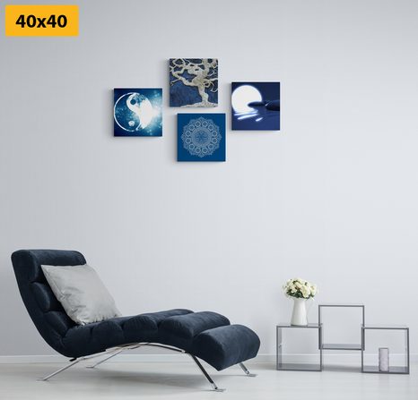SET DI QUADRI – FENG SHUI IN BLU - COLLEZIONI DI QUADRI - STAMPE E QUADRI