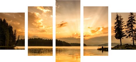 5 RÉSZES KÉP HEGYI TÓ - TERMÉSZET- ÉS TÁJKÉPEK - KÉPEK