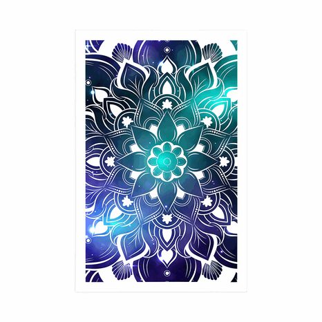 PLAKÁT MODERNÍ MANDALA S ORIENTÁLNÍM VZOREM - FENG SHUI - PLAKÁTY