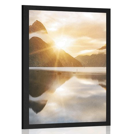 POSTER BEAUTIFUL SUNRISE IN NEW ZEALAND - NATURE - POSTERS
