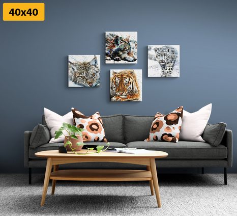 SET DI QUADRI – ANIMALI IN SPLENDIDA VERSIONE ACQUERELLO - COLLEZIONI DI QUADRI - STAMPE E QUADRI