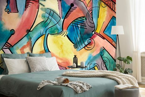 SELBSTKLEBENDE TAPETE ABSTRAKTE KUNST - SELBSTKLEBENDE TAPETEN - TAPETEN