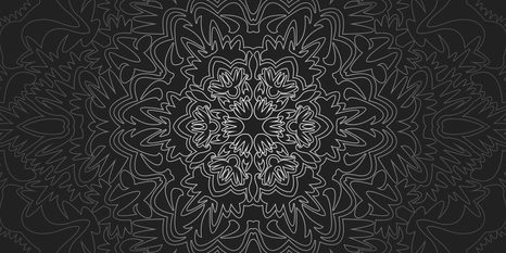 OBRAZ ORNAMENTÁLNÍ MANDALA V ČERNOBÍLÉM PROVEDENÍ - ČERNOBÍLÉ OBRAZY - OBRAZY