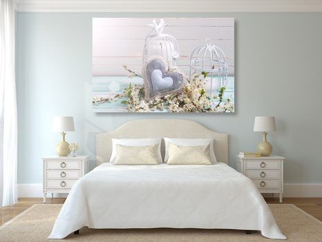 OBRAZ SERDUSZKO I LAMPIONY W STYLU VINTAGE - VINTAGE A RETRO OBRAZY - OBRAZY