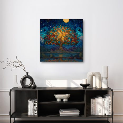 OBRAZ MAGICKÁ NOC A STROM ŽIVOTA - OBRAZY STROMY ŽIVOTA - OBRAZY
