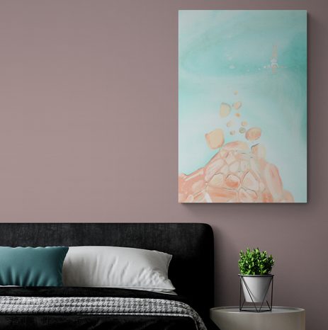 QUADRO SU TELA – RIPOSO SUL MARE - QUADRI DI PERSONE - STAMPE E QUADRI