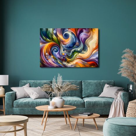 WANDBILD MOSAIKE DER STILLE UND BEWEGUNG - WANDBILDER ABSTRAKTE FORMEN - BILDER