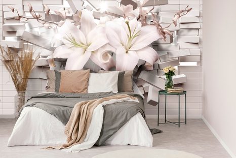 SELBSTKLEBENDE TAPETE LILIE IM MODERNEN DESIGN - SELBSTKLEBENDE TAPETEN - TAPETEN