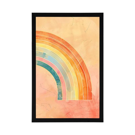 POSTER MINIMALISTISCHER REGENBOGEN PEACH FUZZ - ABSTRAKTE FORMEN - POSTER