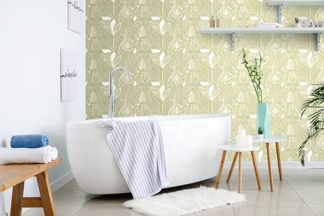 PAPIER PEINT – FEUILLES MAGIQUES EN VERT - PAPIERS PEINTS NATURE - PAPIERS PEINTS PANORAMIQUES