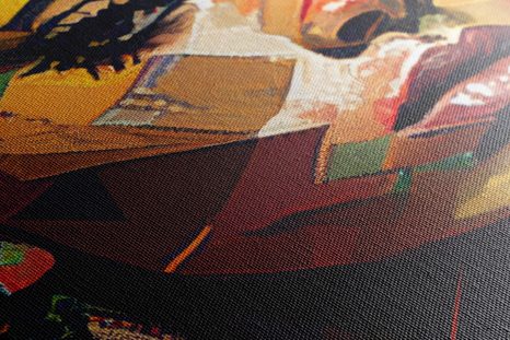 WANDBILD SCHÖNHEIT EINER FRAU IM PATCHWORK-DESIGN - WANDBILDER FRAUEN - BILDER