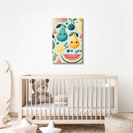 OBRAZ BAREVNÉ OVOCE PRO DĚTI - DĚTSKÉ OBRAZY - OBRAZY