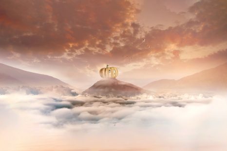 SELBSTKLEBENDE TAPETE MÄRCHENHAFTES KÜRBISHAUS - SELBSTKLEBENDE TAPETEN - TAPETEN