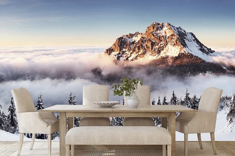 WALL MURAL ROZSUTEC IN A BLANKET OF SNOW - WALLPAPERS NATURE - WALLPAPERS