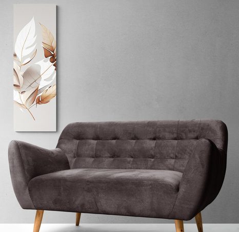 WANDBILD DETAIL VON KUPFERBLÄTTERN - BILDER BÄUME UND LAUB - BILDER