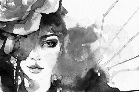 TAPETA ČERNOBÍLÝ PORTRÉT ŽENY - TAPETY - TOTÁLNÍ VÝPRODEJ 🔥