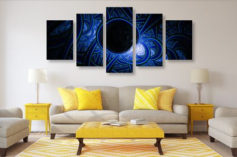 5-DIJELNA SLIKA TAJANSTVENI UZORCI - APSTRAKTNE SLIKE - SLIKE