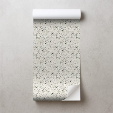 SAMOLEPÍCÍ TAPETA JEMNÝ ZELENÝ TERRAZZO VZOR - VZOROVANÉ TAPETY - TAPETY