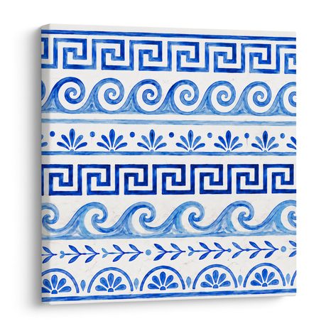 TABLEAU SUR TOILE – VAGUES EN CÉRAMIQUE ET MÉANDRE - TABLEAUX PAR THÈME - TABLEAUX
