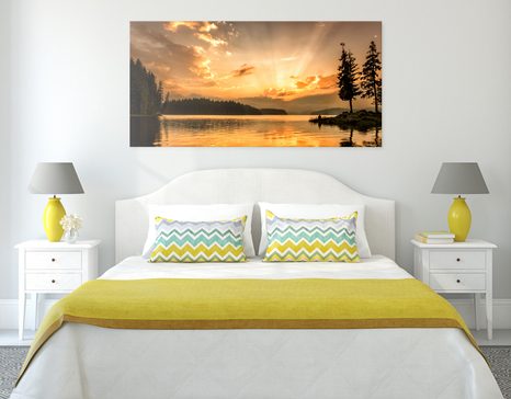 WANDBILD SPIEGELUNG IM BERGSEE - BILDER VON NATUR UND LANDSCHAFT - BILDER