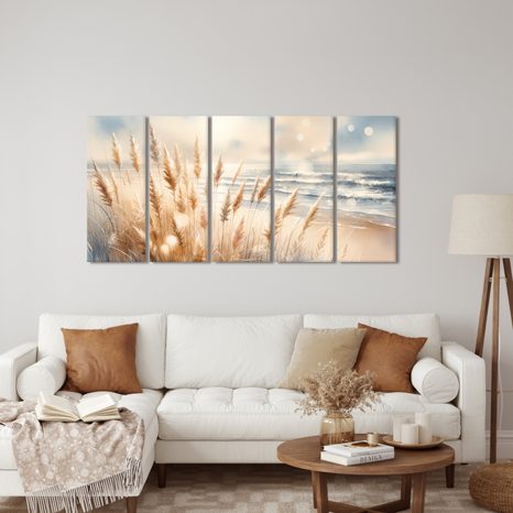 WANDBILD KÜSTEN-PAMPASGRAS - BILDER MEER UND STRAND - BILDER