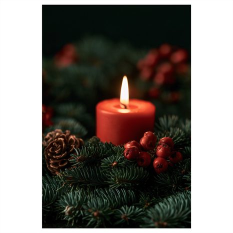 CANVASTAVLA ADVENTSLJUS BLAND KOTTAR - JUL- OCH VINTERTAVLOR - TAVLOR