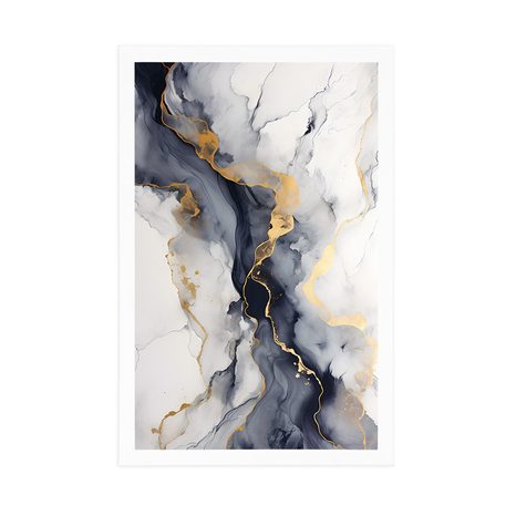 POSTER – MARMO GRIGIO - ASTRAZIONE DEL MARMO - POSTER