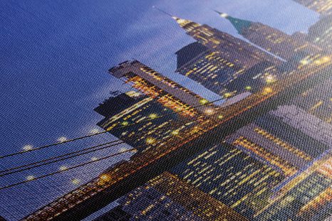 WANDBILD BEZAUBERNDE BRÜCKE IN BROOKLYN - BILDER VON STÄDTEN - BILDER