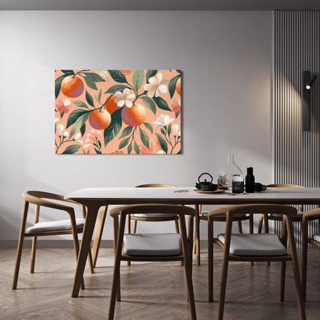 WANDBILD ORANGENBAUMGARTEN - BILDER BÄUME UND LAUB - BILDER